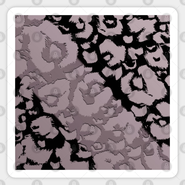 Dusty Pink Black Leopard Print Graphic Sticker by NaturalDesign